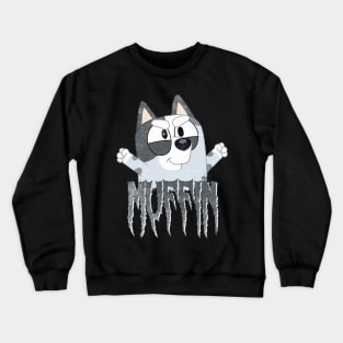 Muffin Bluey Black Metal Crewneck Sweatshirt